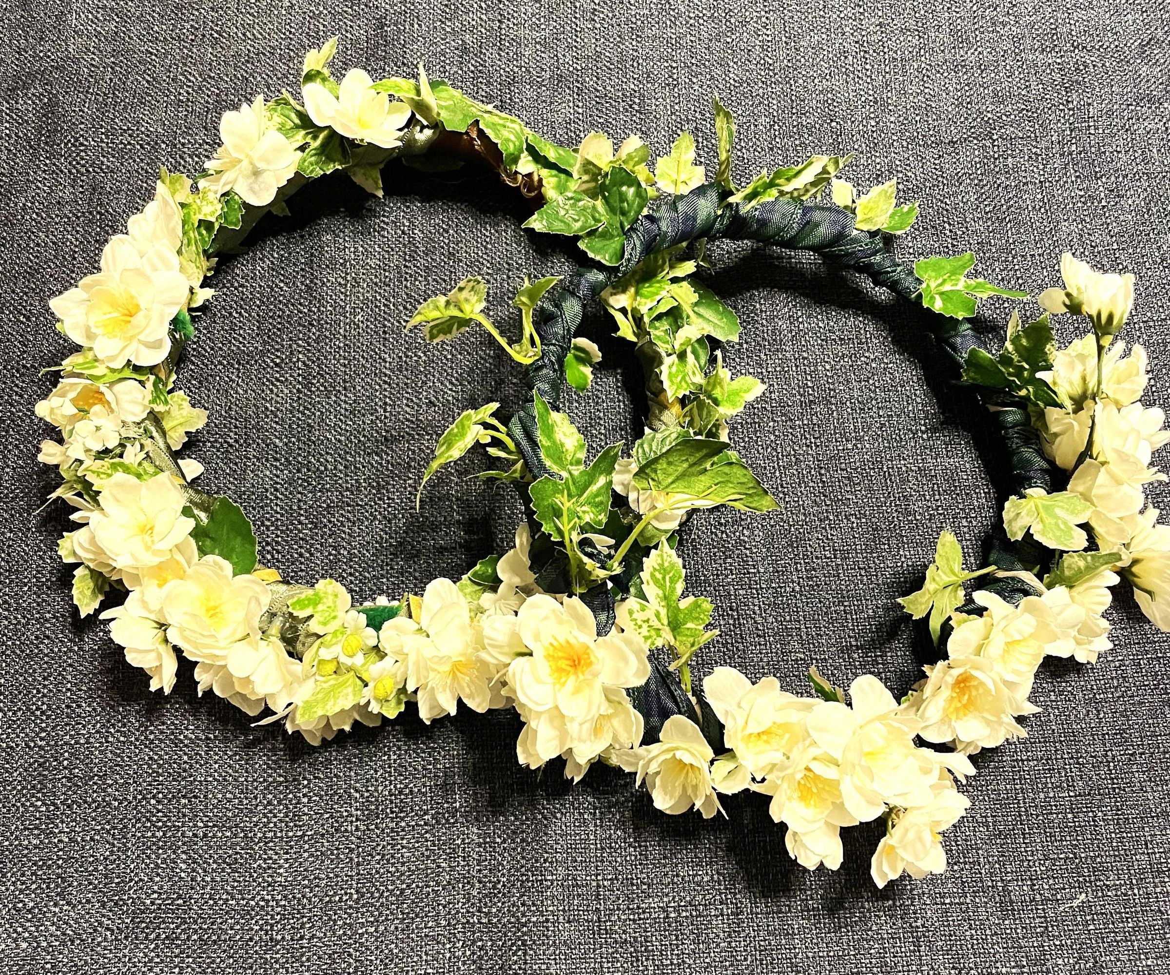 Easy Flower Head Wreath- Quick, No Glue