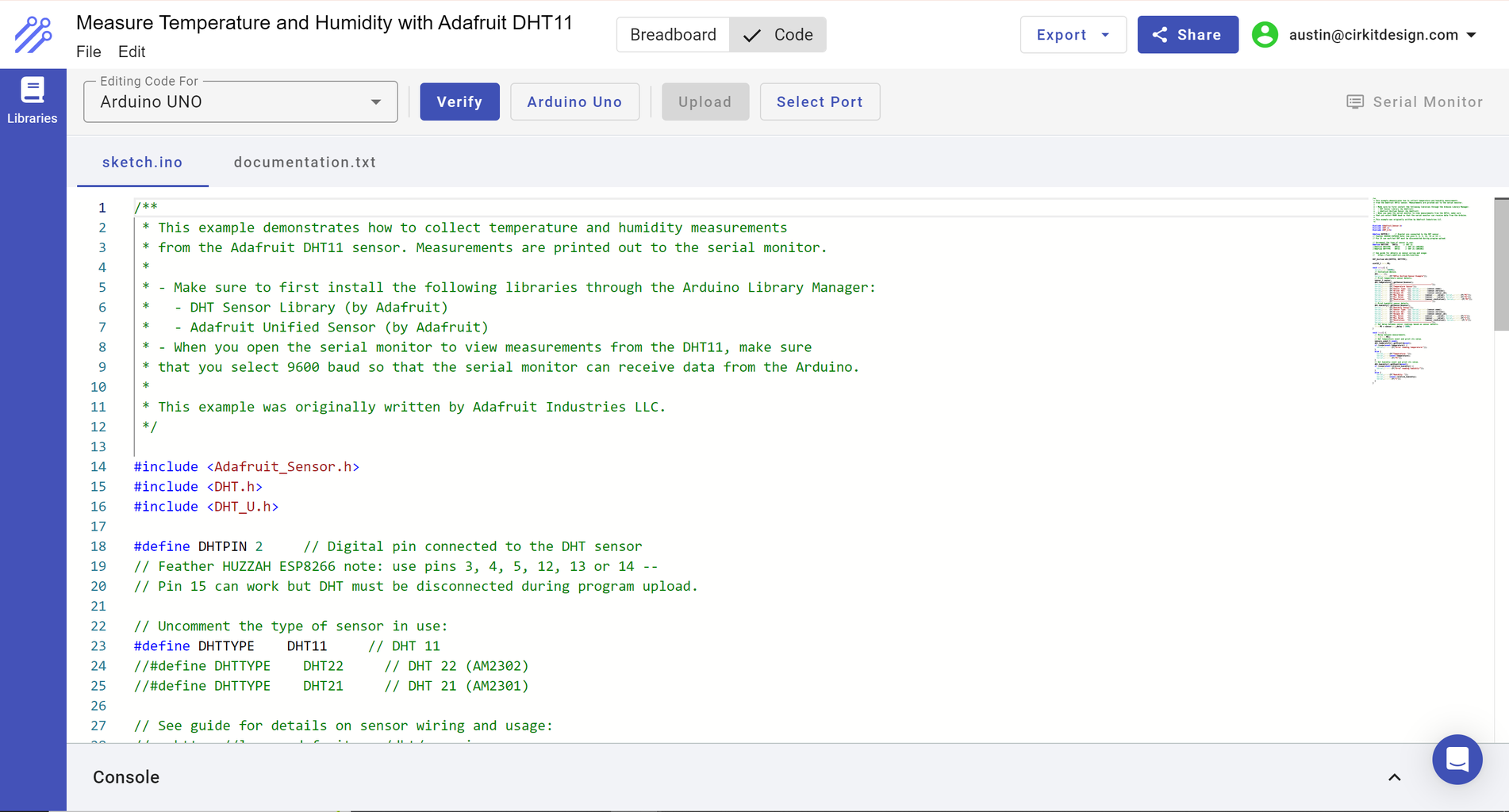 DHT11 (temperature and Humidity Sensor) + Arduino UNO: a Tutorial : 3 ...