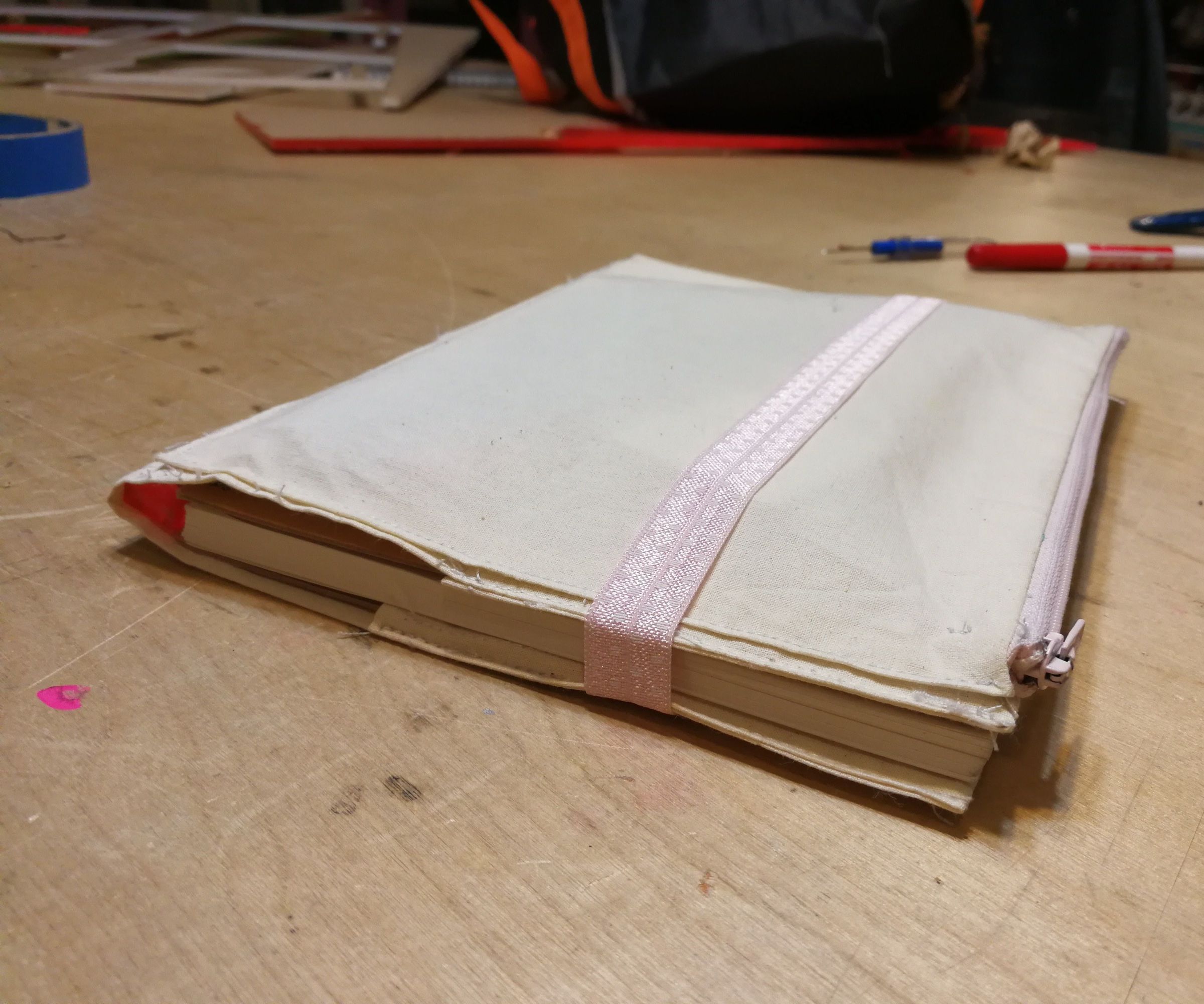 Notebook Cover With Zip Pouch
