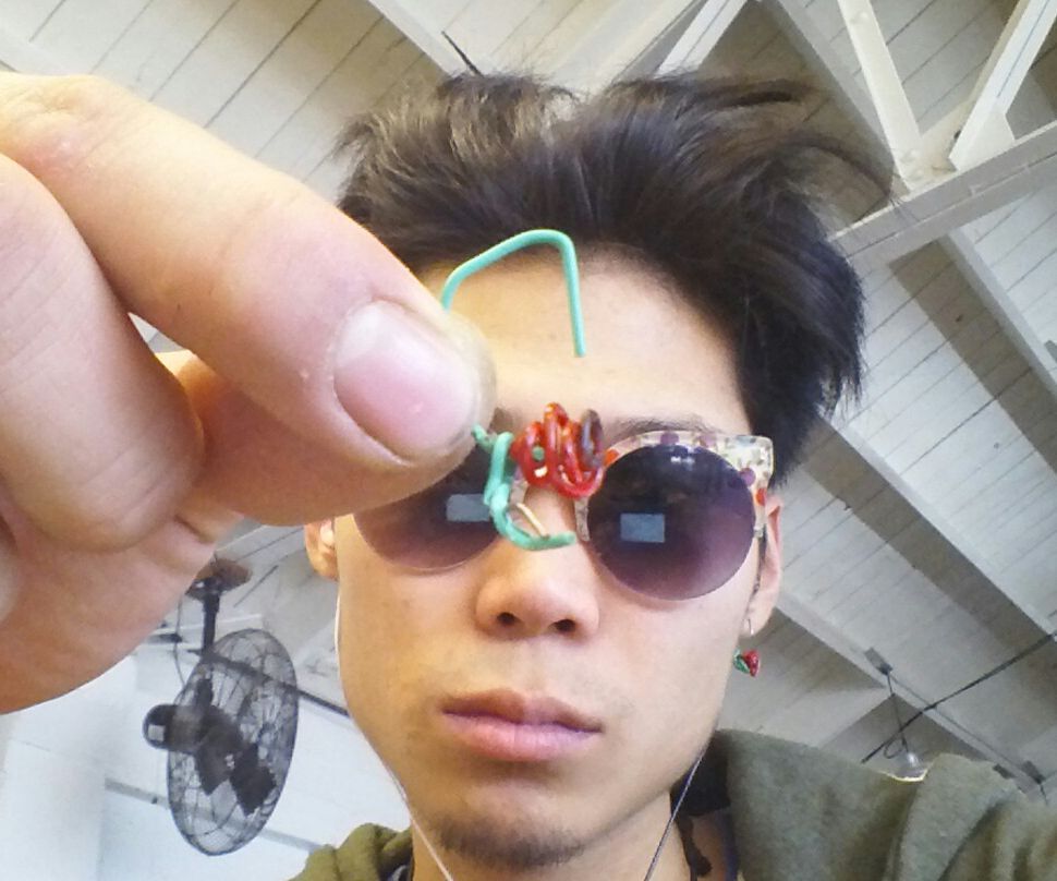 Paperclip Rose Dangle Earring - Made at TechShop!