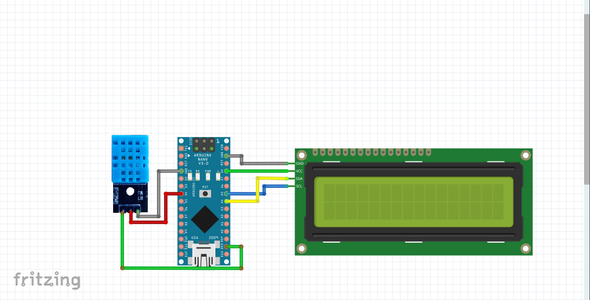 DISPLAY HUMIDITY AND TEMPERATURE ON LCD WITH ARDUINO NANO : 5 Steps ...