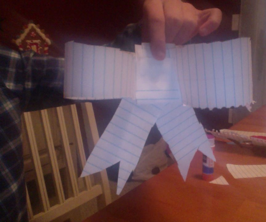 Lined Paper Christmas Bow