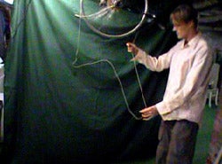 Kinetic Chain Sculpture Built From a Bicycle