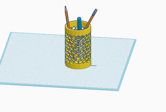 Diseño 3d Cubilete Estructura Hexagonal
