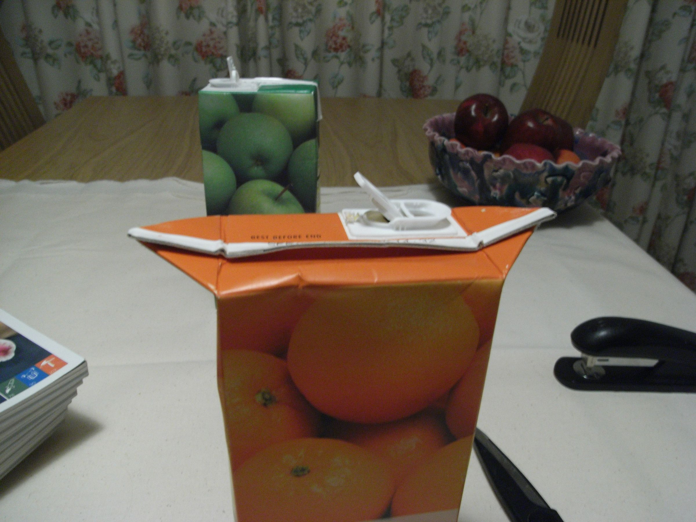 Juice Box Magazine Holder 4 Steps Instructables