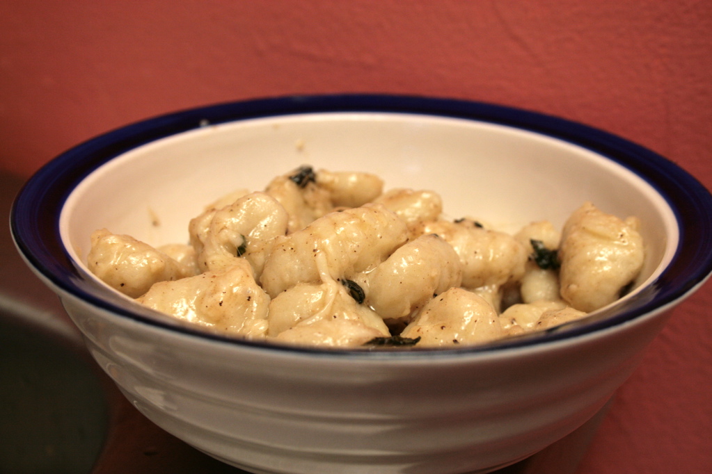 Gnocchi With Browned Butter, Sage, and Romano Cheese