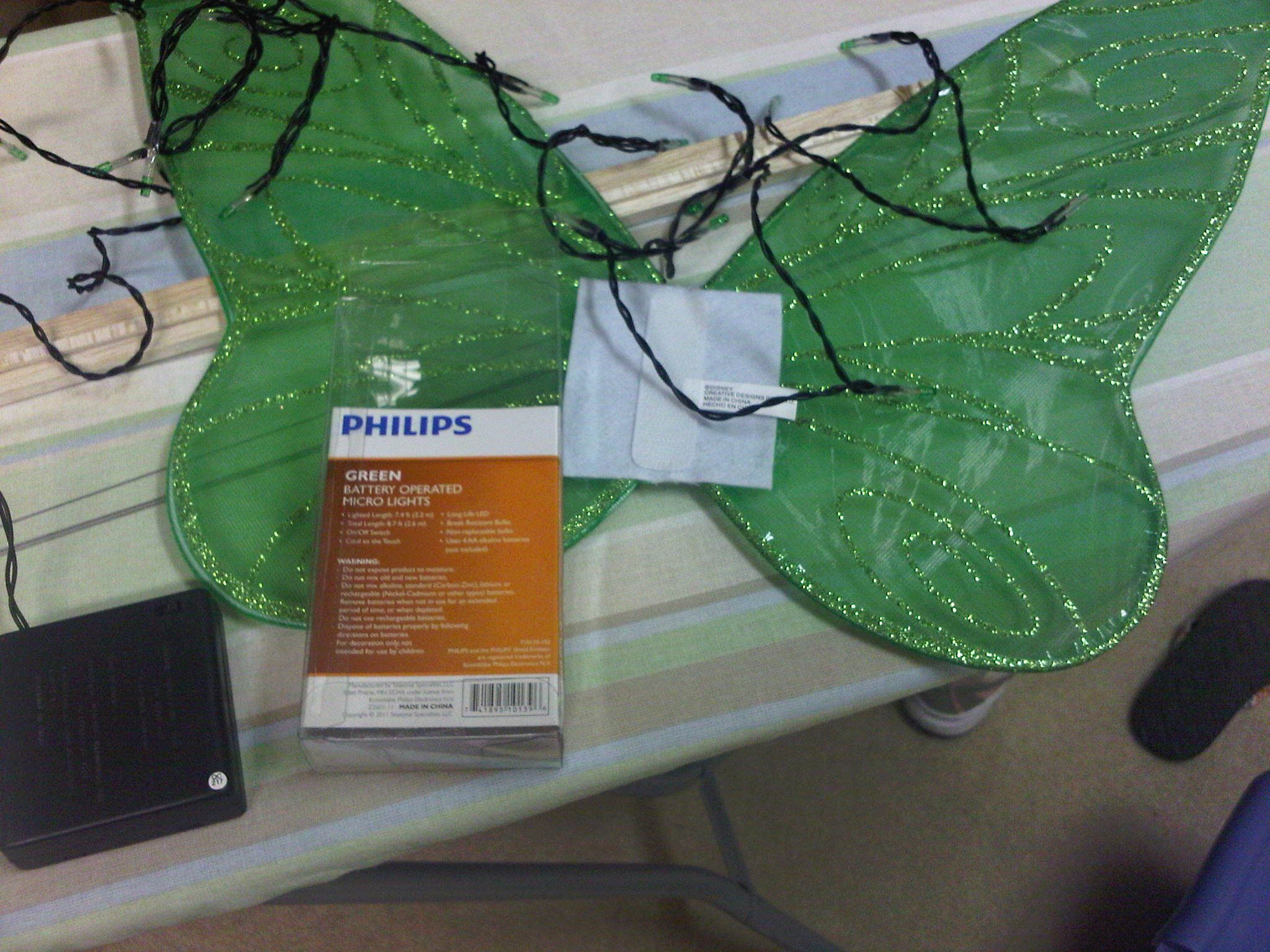 Tinkerbell Costume With Lightup Wings for Toddler 3 Steps