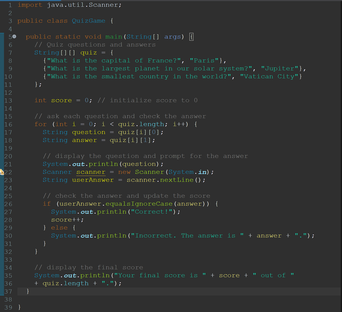 Java Quiz Game : 11 Steps - Instructables