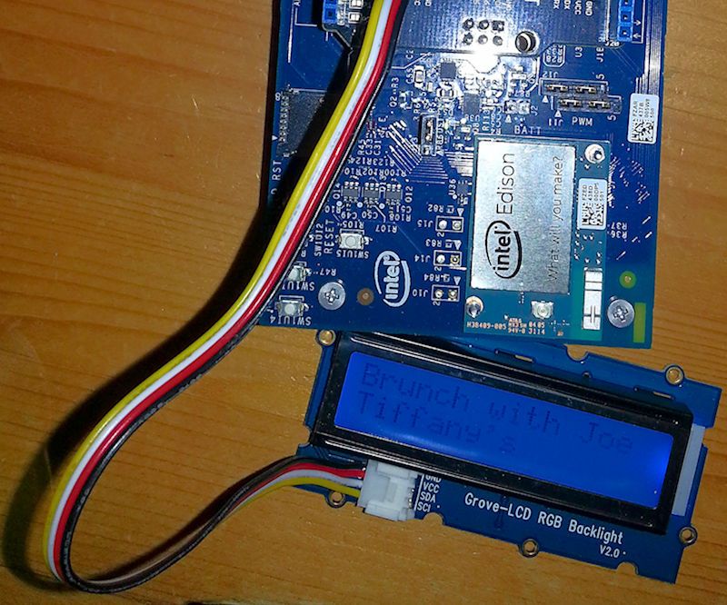 Intel IoT Edison Google Calendar Reminder