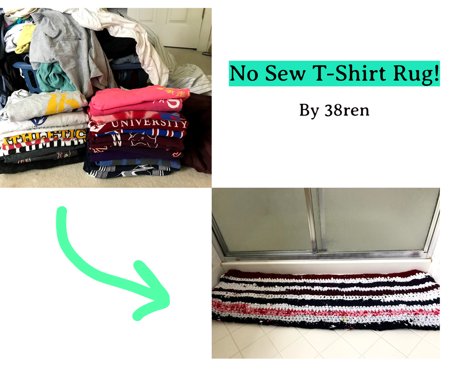 T-Shirt Rug (No Sew!)