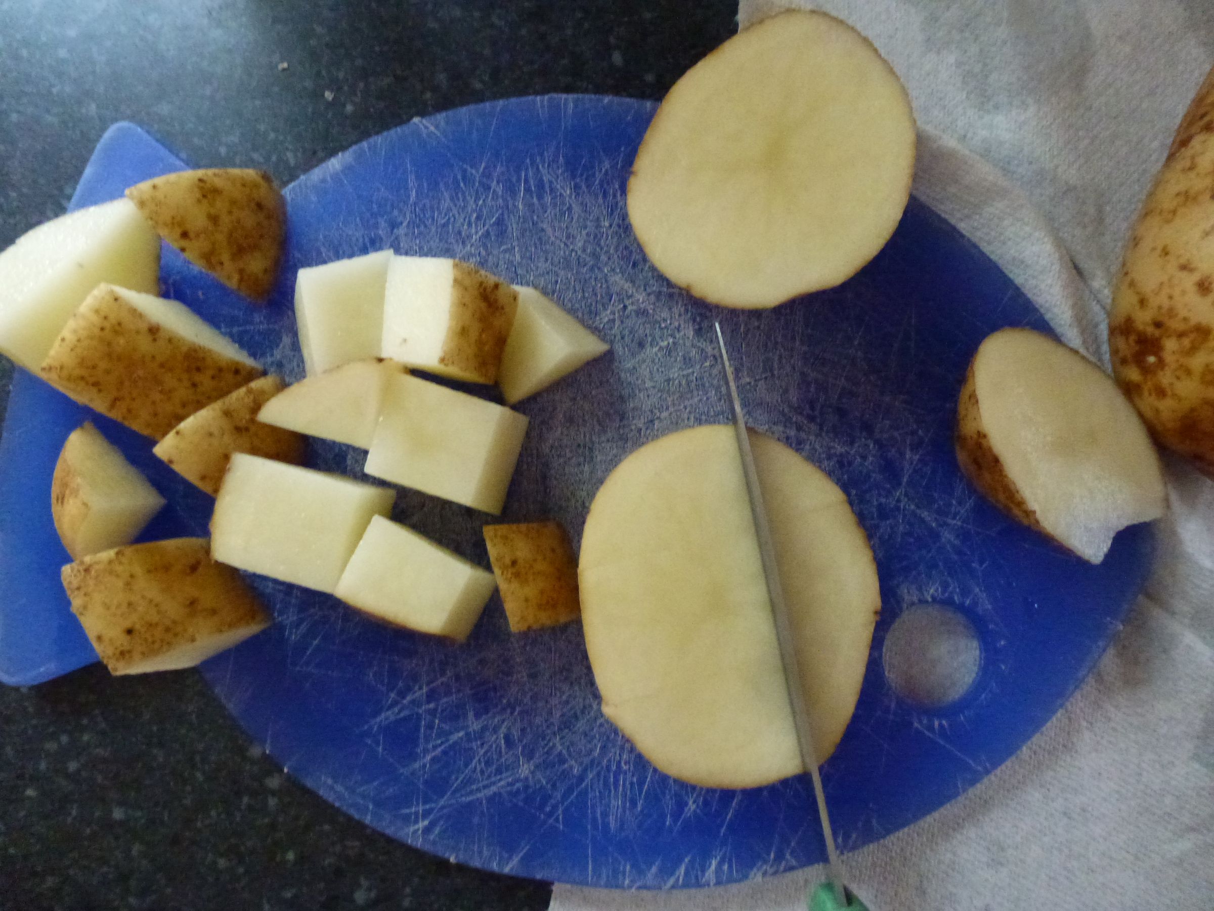 Campfire (or Oven) Potatoes Cubed Potatoes in a Bath of Butter, Salt