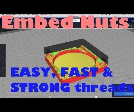 How to Embed Nuts in 3d Printed Objects
