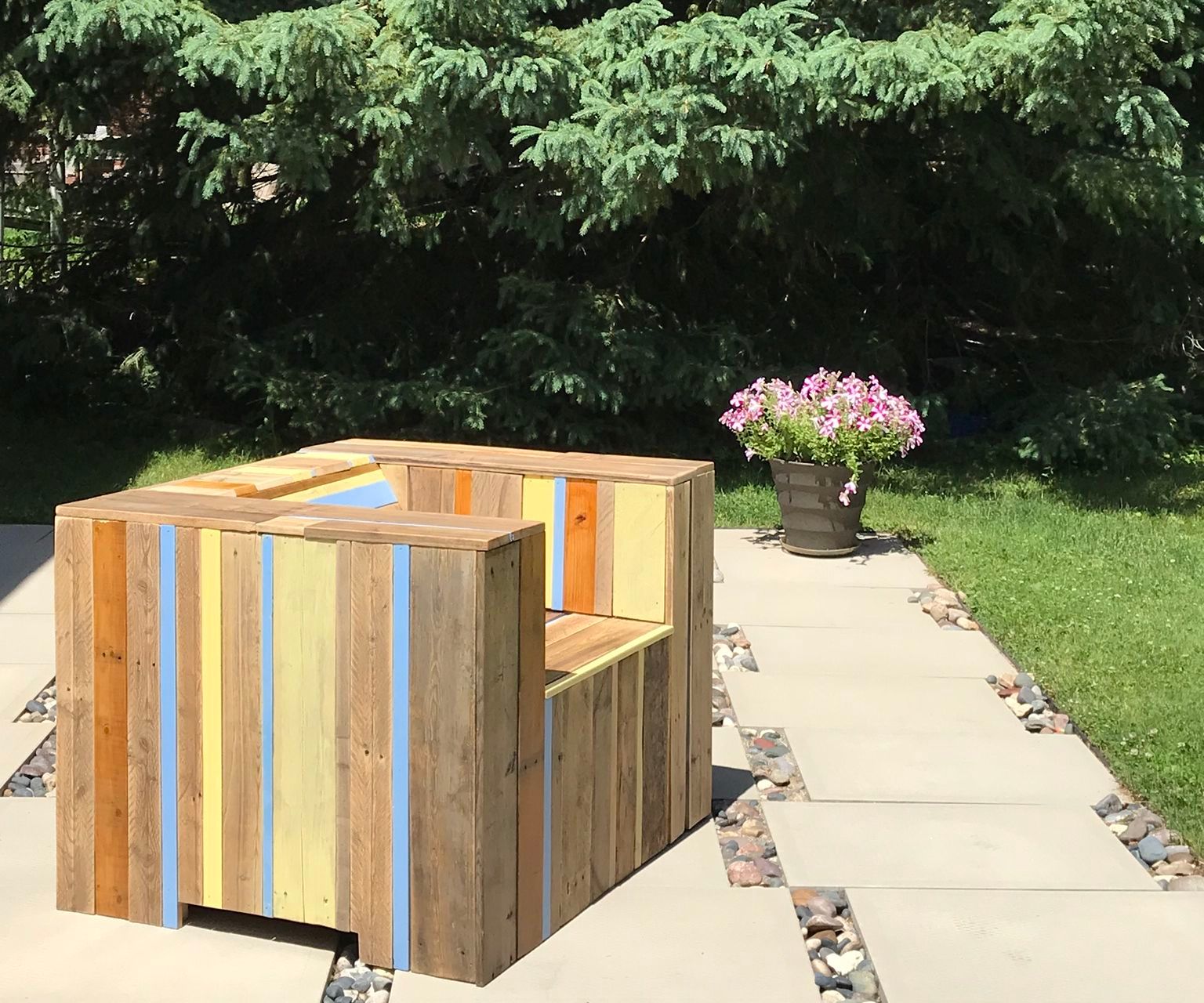 Reclaimed Wood Patio Armchair 