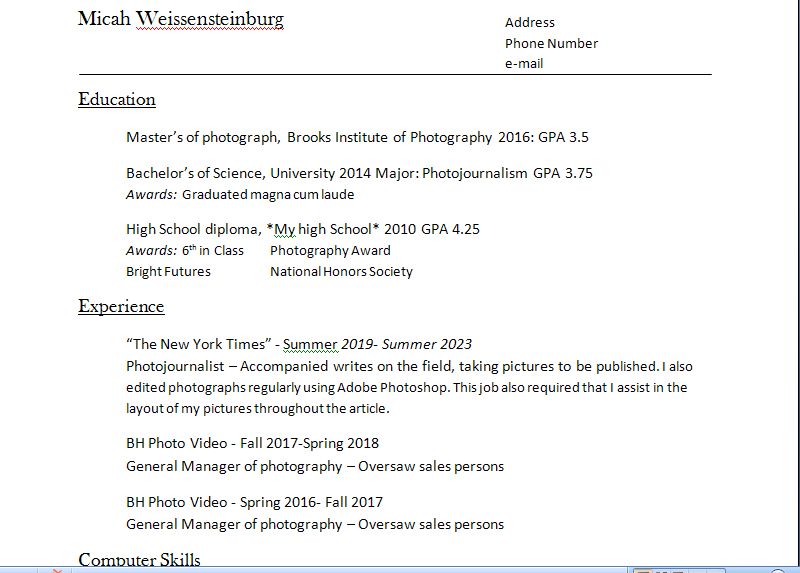 How to Write a Resume