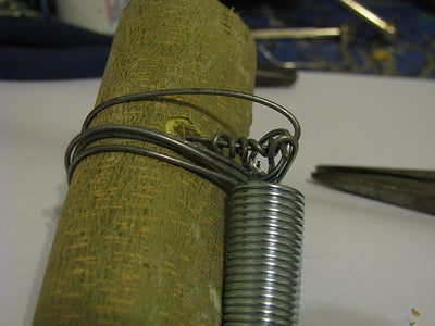 Attaching the Spring to the Stake.