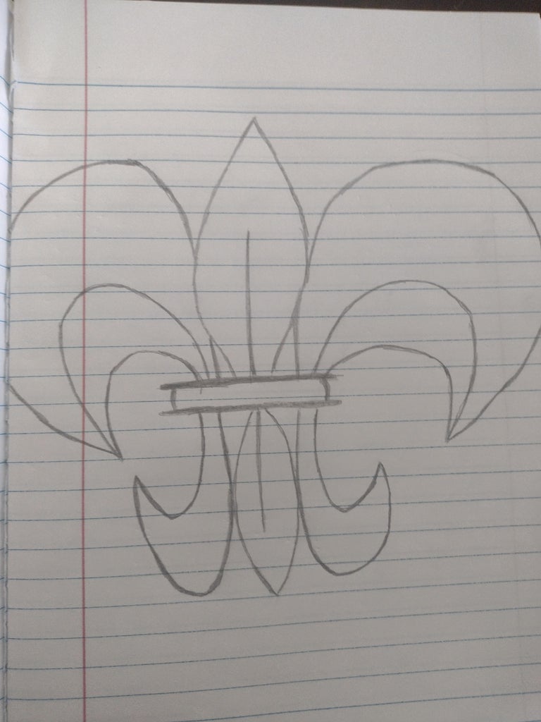 How to Draw a Fleur De Lis 5 Steps Instructables