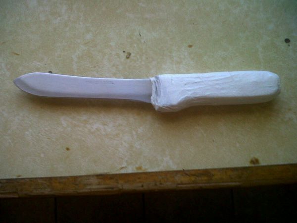 Plastic Bag Knife Handle
