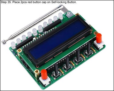 Place 2pcs Red Button Cap on Self-locking Button