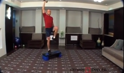 Single Arm Step Up Exercise