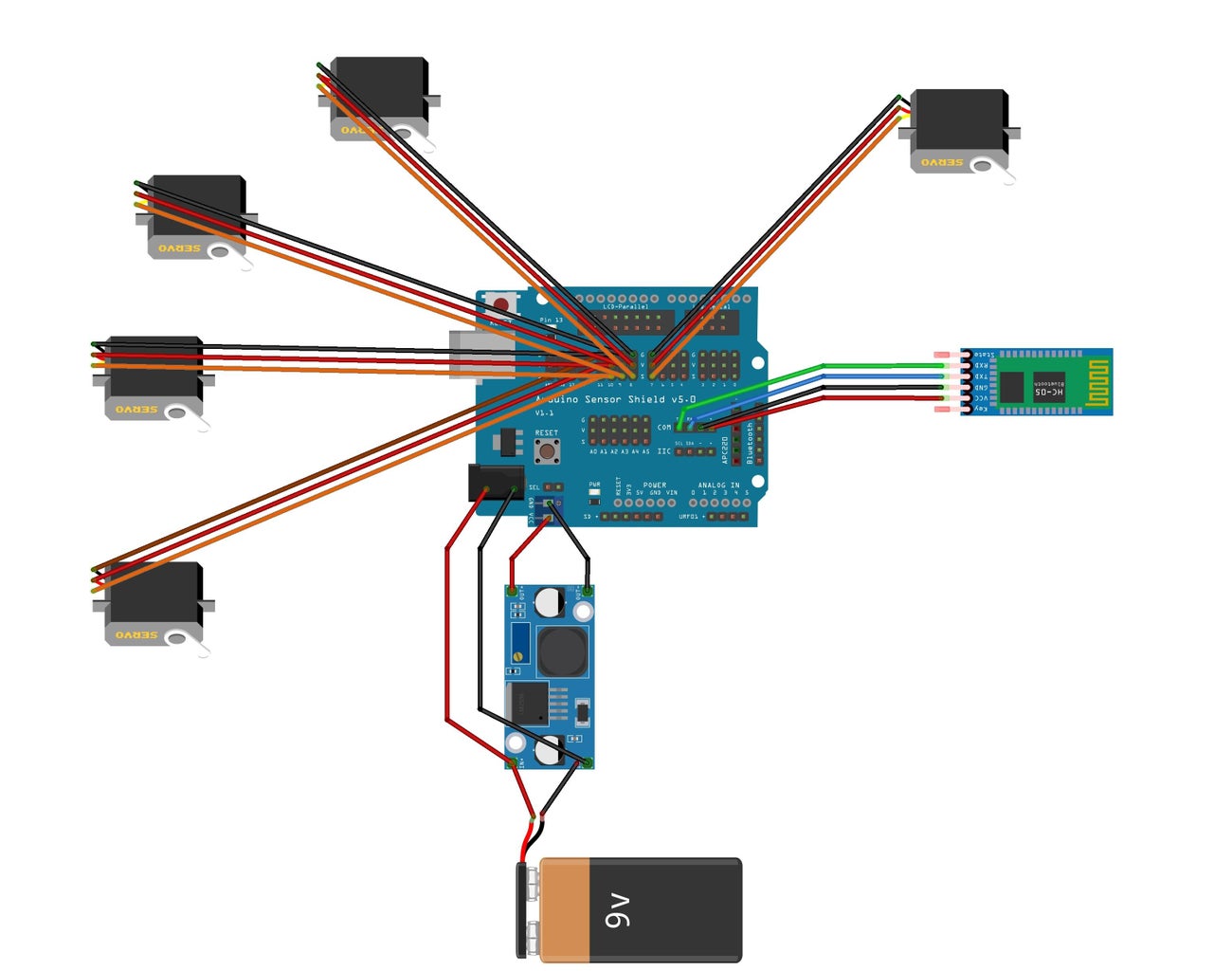 Bluetooth Controlled Arduino UNO Spider Bot : 6 Steps - Instructables