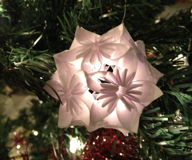 Kusudama Snowflake Ornament