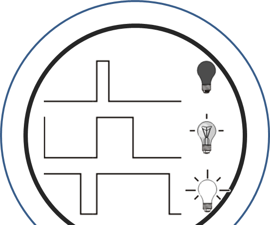 APPLYING PWM DUTY CYCLE TO LED USING 2 PUSH BUTTONS