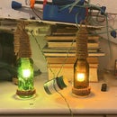 DIY Recycled Beer Bottle Boho Lights