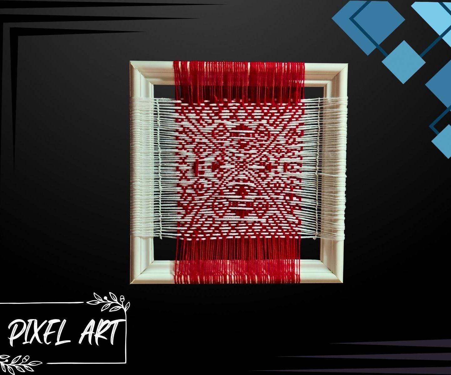 Textured Grid Art - Crafting Wool Patterns on Frames