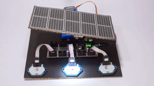 Hold the Torchlight for Each LDR Module and Check Whether the Solar Panel Follows It.
