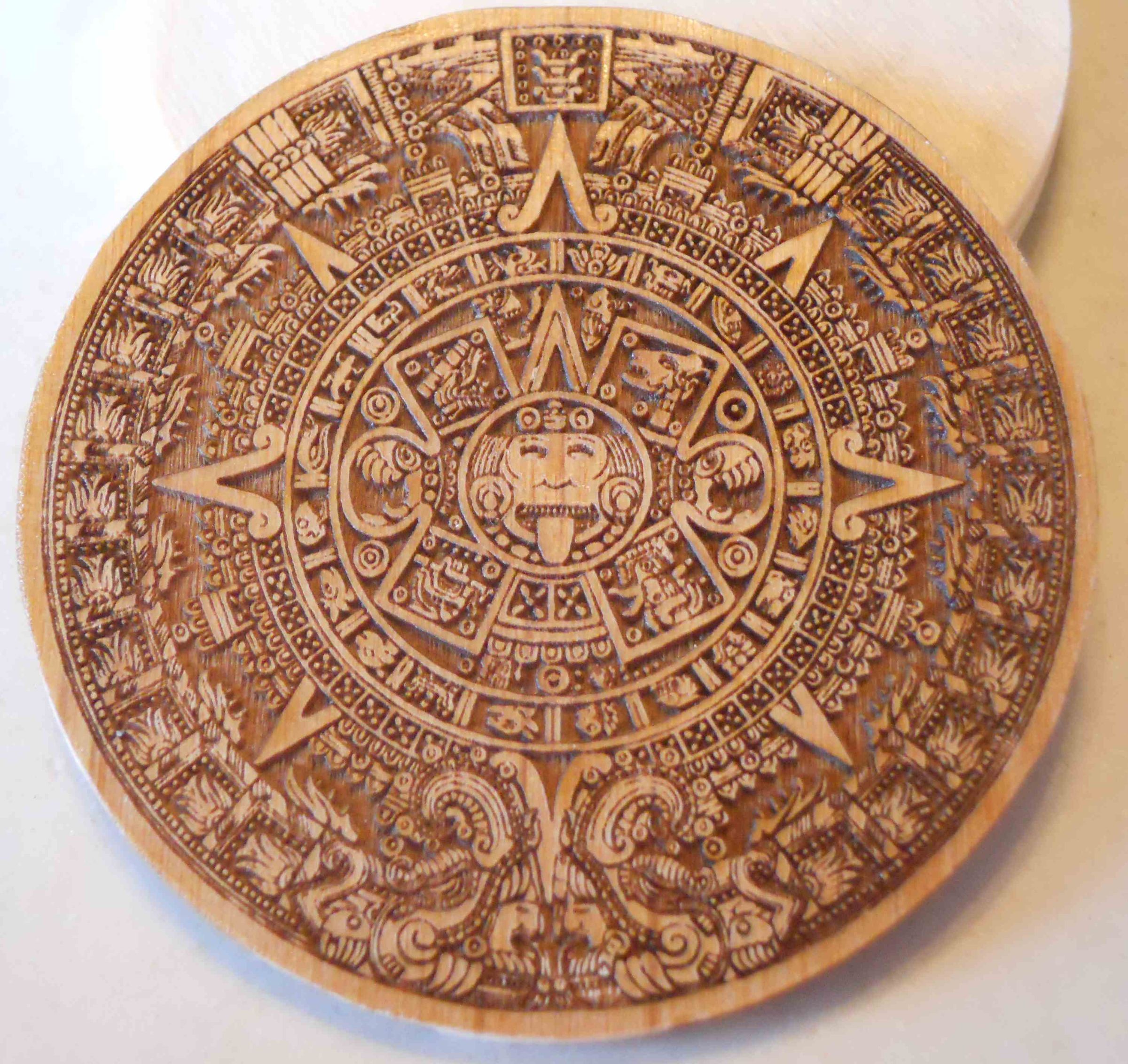 Aztec Pewter Coin From Laser Etched Template