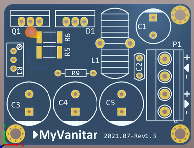 Figure 2  the PCB Layout of the DC to DC Boost Converter