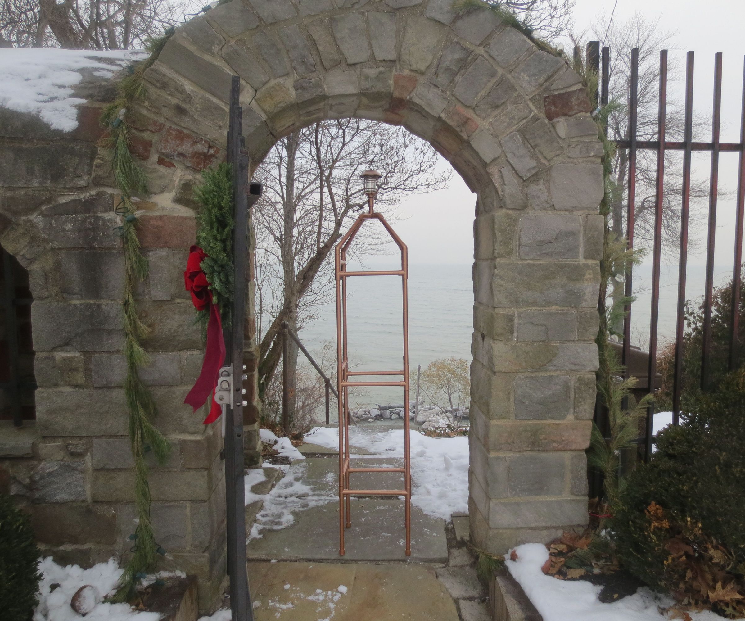 PVC Rose Arbor With a Copper Color