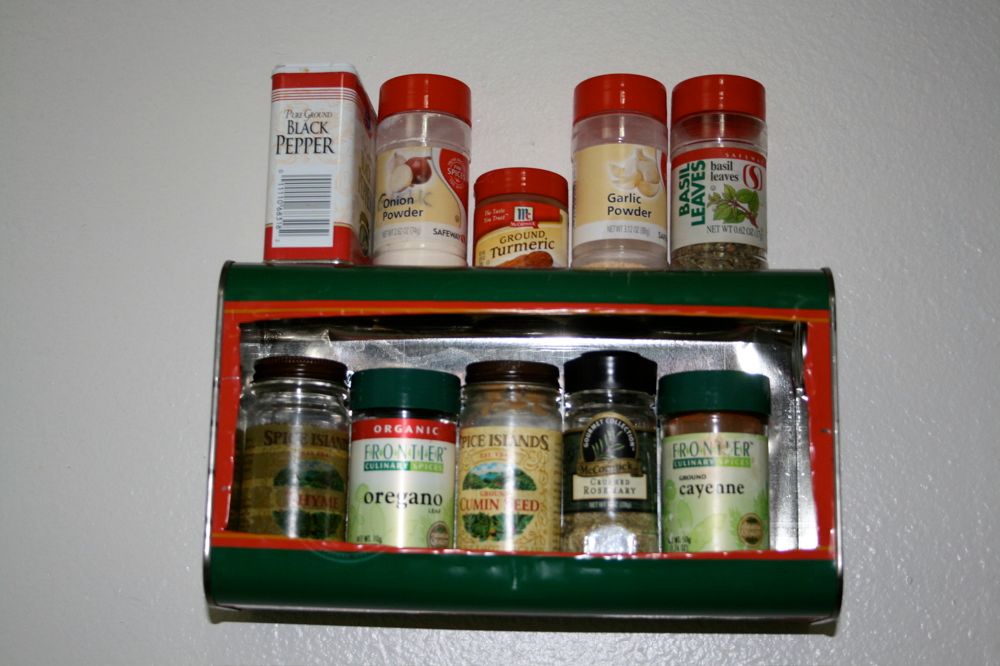 Wall Mounted Oil Tin Spice Rack