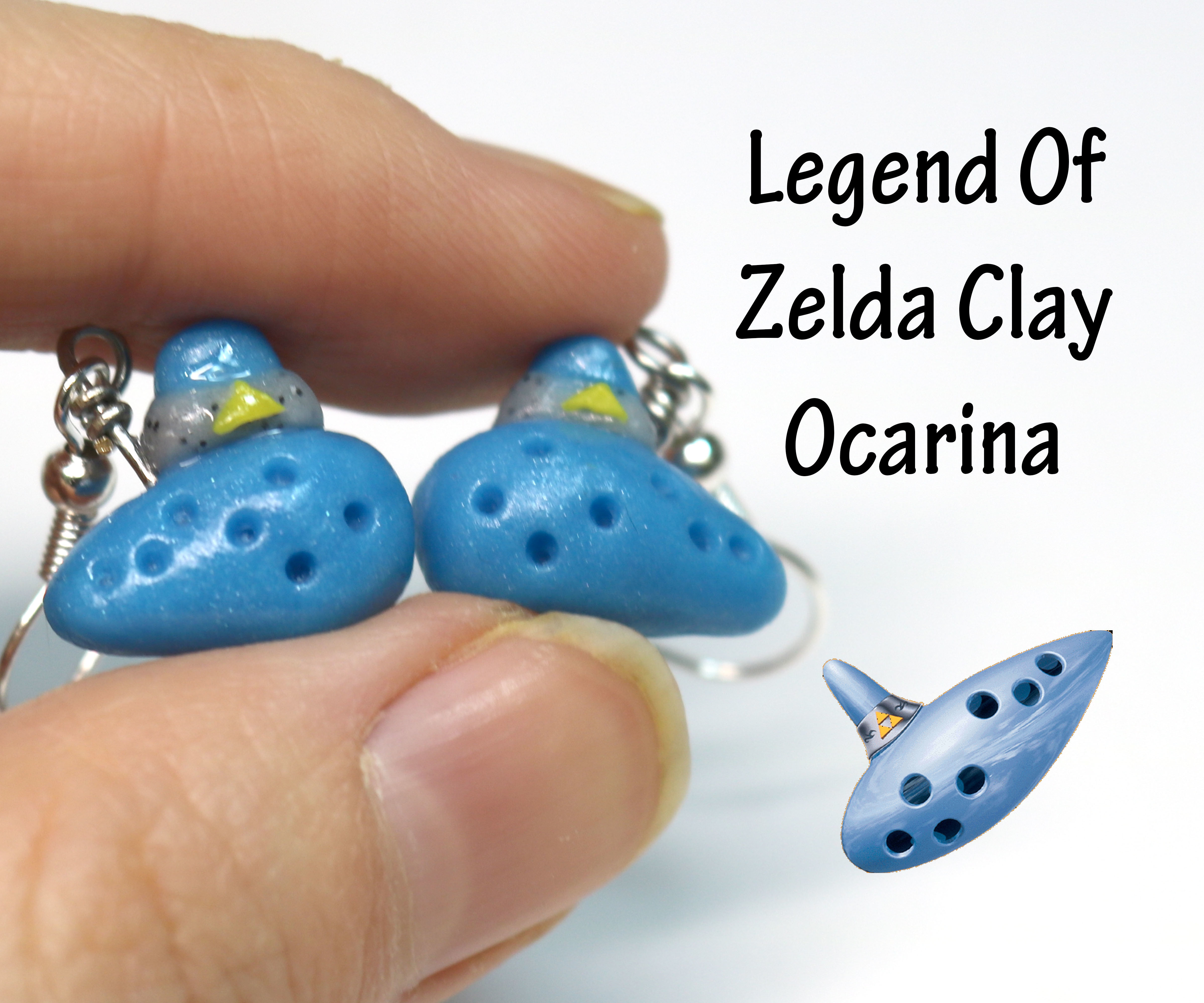 Tutorial: DIY Legend of Zelda Ocarina Earrings - FIMO, Polymer Clay