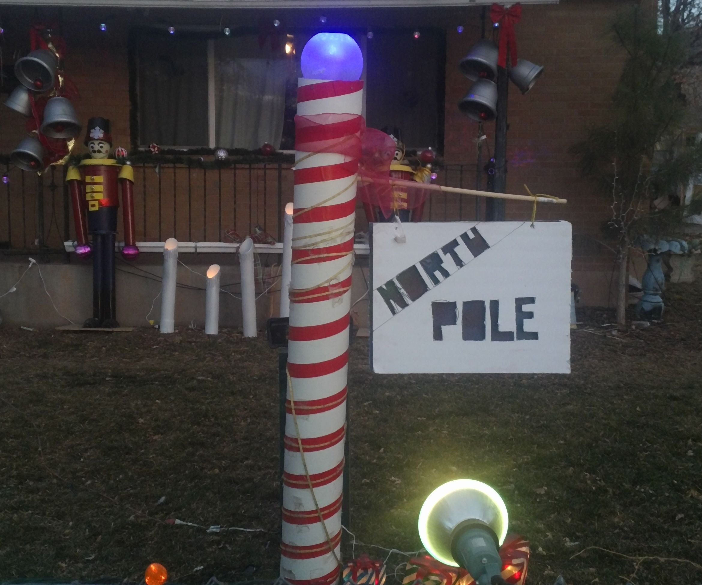 Giant LED North Pole Outdoor Christmas Decoration