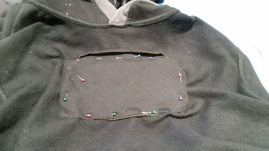 Pin the Wire Frame and Pocket in the Opening
