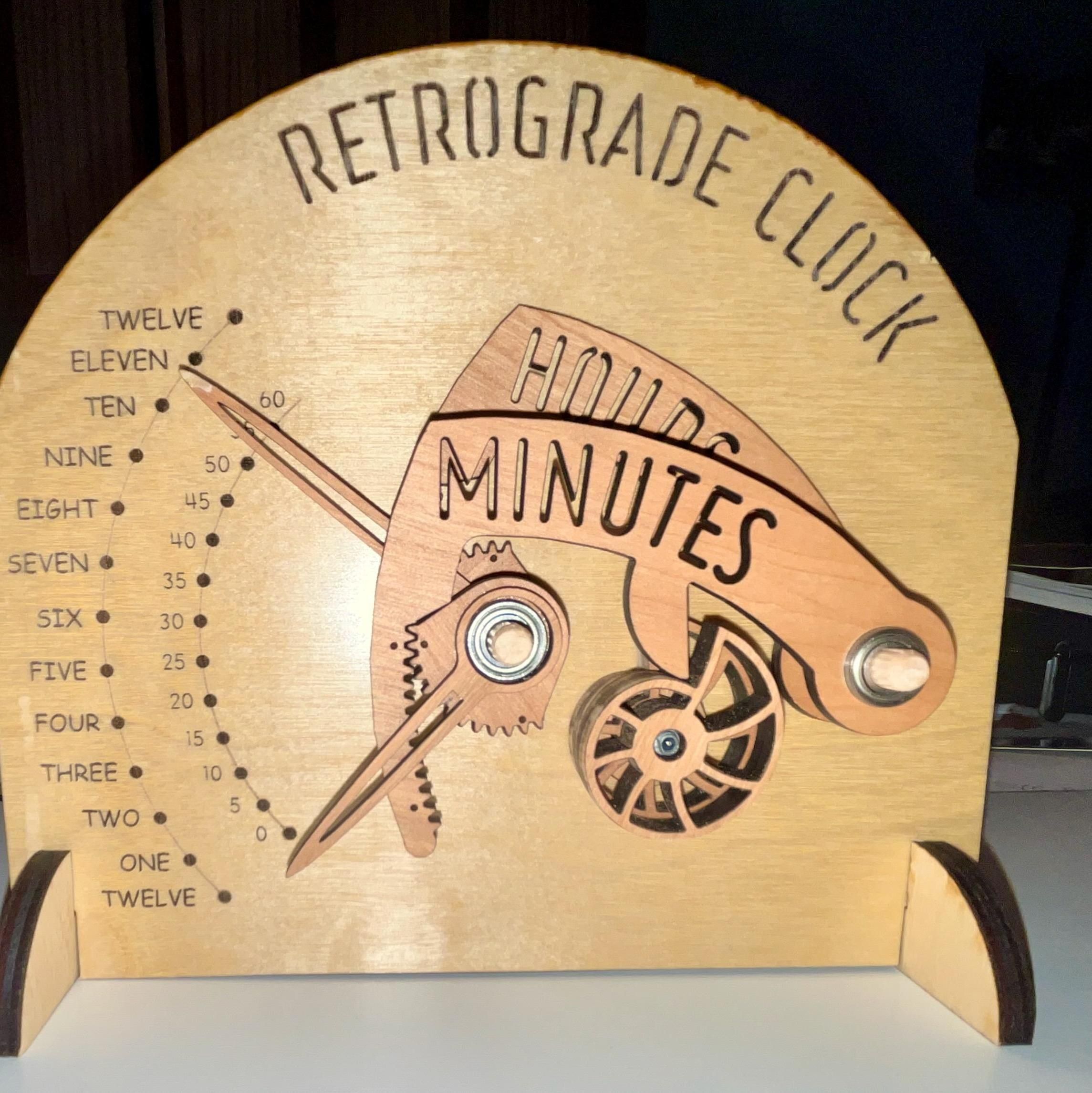 Biretrograde Clock - Lasercut