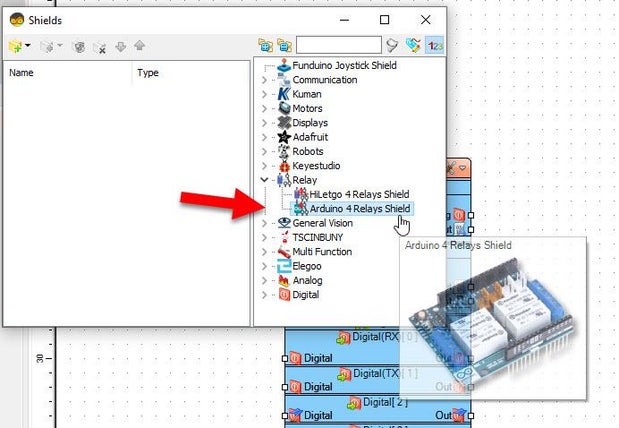 In Visuino Add Shield In Visuino Add Shield