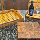 Solid Teak Wine and Charcuterie Serving Set