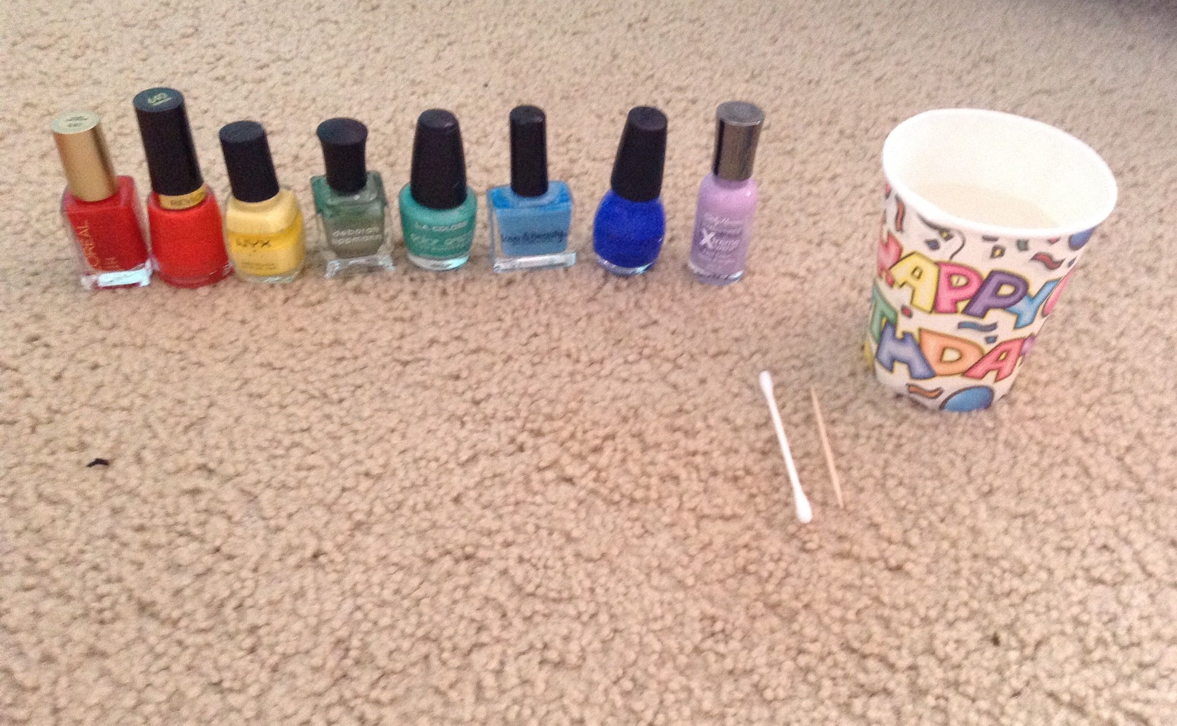 Rainbow Marble Nail Art Materials 3 Steps (with Pictures