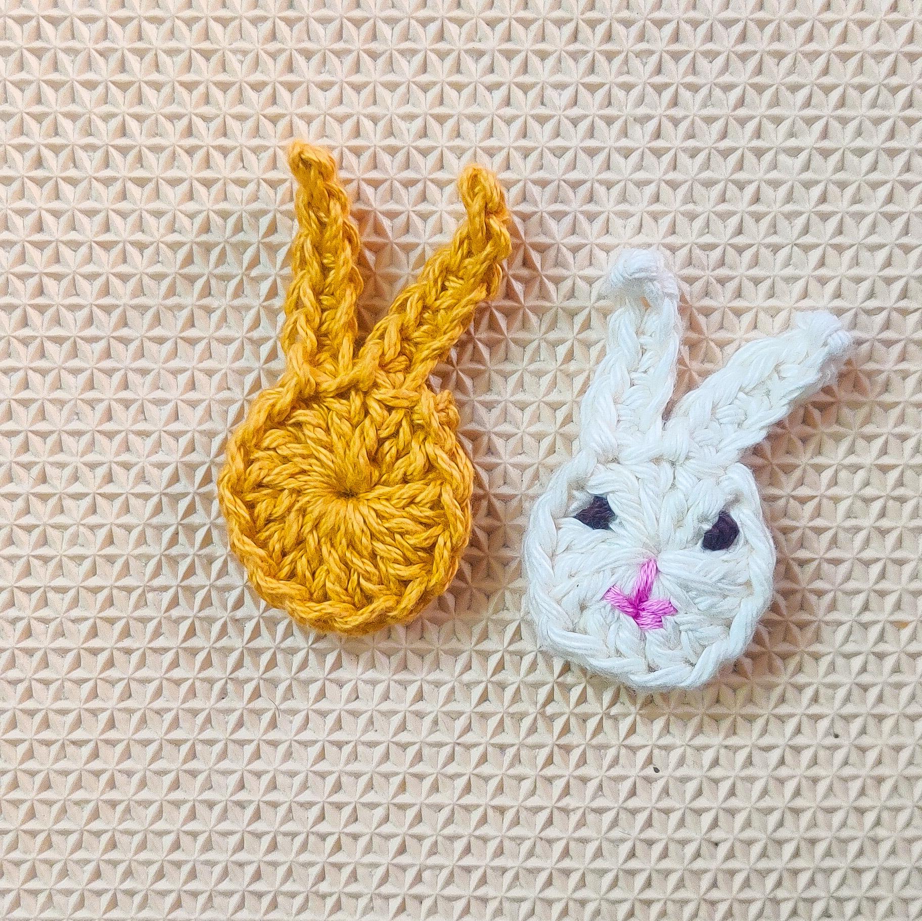 Cute One Round Crochet Bunny Face Applique Instructables