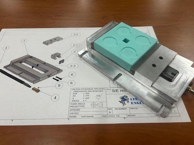Low Profile Vise for Desktop Size Milling Machines.
