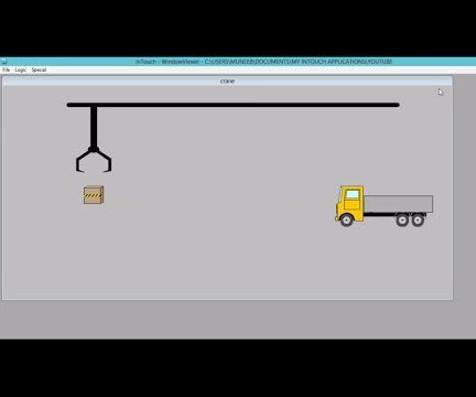 How to Make a Crane Simulation/GUI in Scada Wonderware Intouch. 