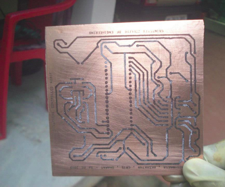 PCB Design for Cellphone Controlled Robot