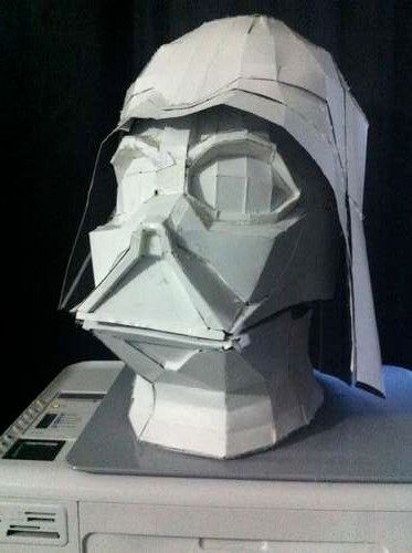 Oversized Darth Vader Paper Helmet of Details