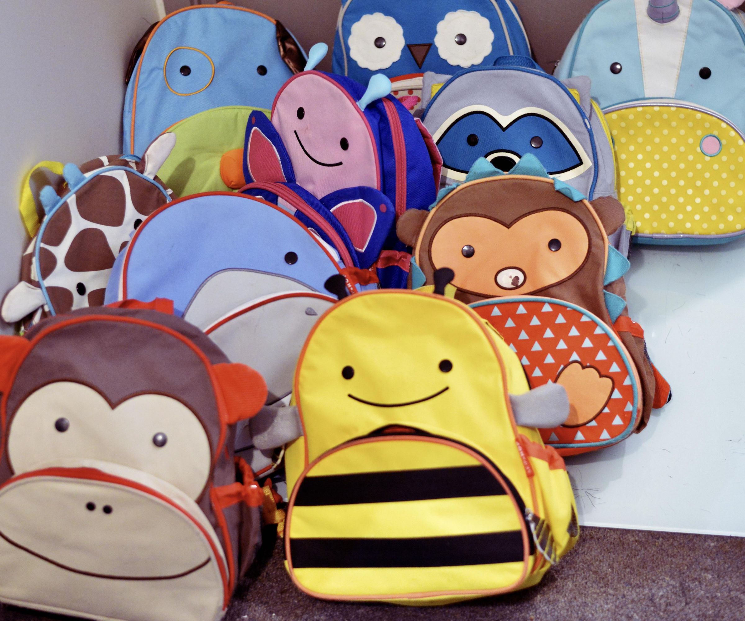 Organize Storage, Crafts / Cables / Small Things, in Up-cycled Old Backpacks