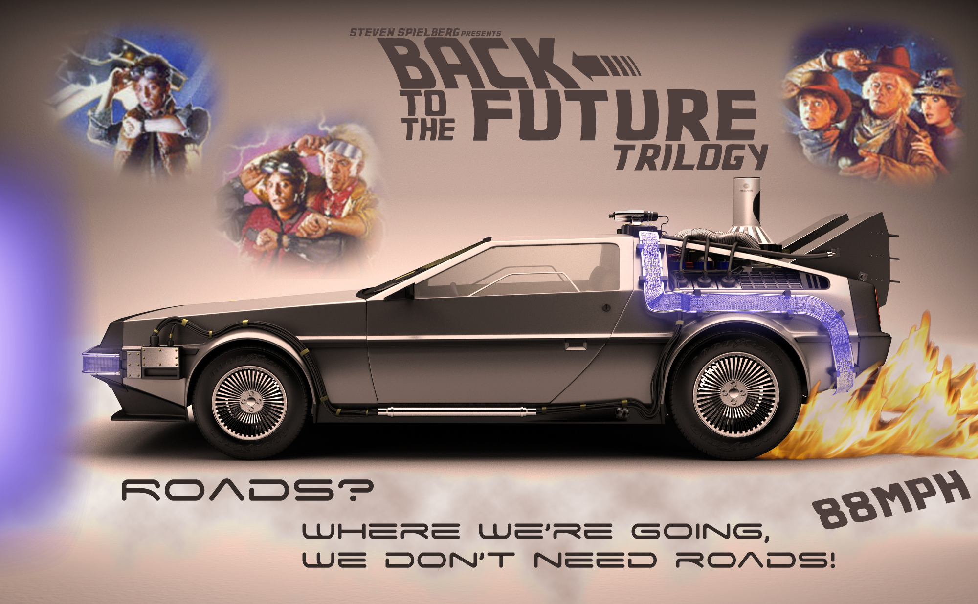 Cool Back to the Future film poster