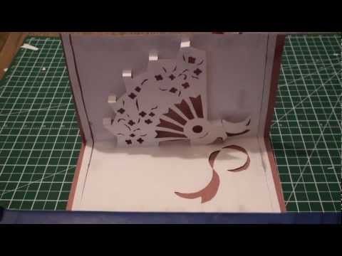 How to Make a Kirigami Pop Up Hand Fan Card (Paper Craft)!