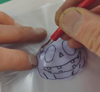 Copy the Pumpkin Onto Clay