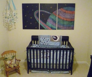 Solar System Chalk Mural